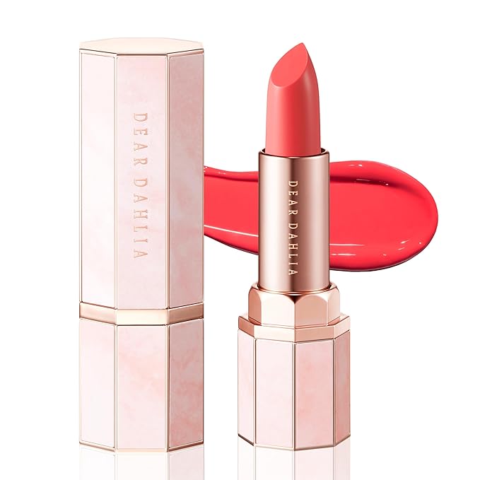 DEARDAHLIA Lip Paradise Sensual Lip Glow (Emily) - Hydrating Vegan Lipstick with Glossy Finish, Vibrant Color, Smooth Application, Natural Radiant Glow & Shea Butter Nourishment, 0.11 oz