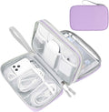 FYY Electronic Organizer, Travel Tech Pouch Bag, Large, Light Purple
