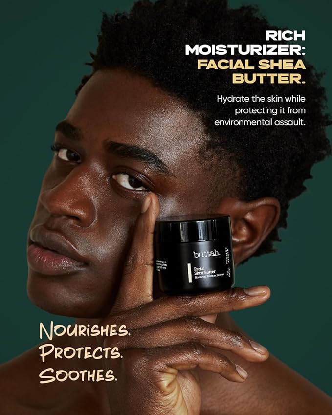 Buttah Skin Facial Shea Butter 2oz - Moisturizer for Dry Skin - Very Dry Skin Moisturizer - Think Face Cream Moisturizer Dry Skin