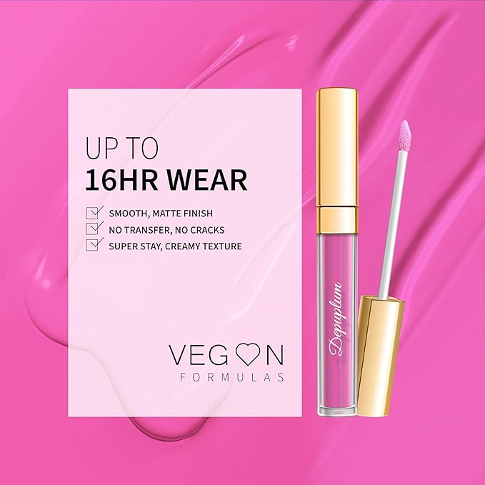 Depuplum Pink Lipstick Matte for Women Superstay Long Lasting Lipsticks