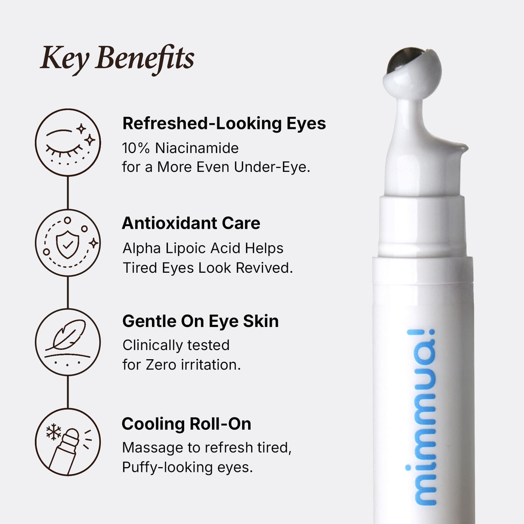 mimmua! NIACINDY Dark Spot Ampoule | Eye Serum with NAD+, 10% Niacinamide