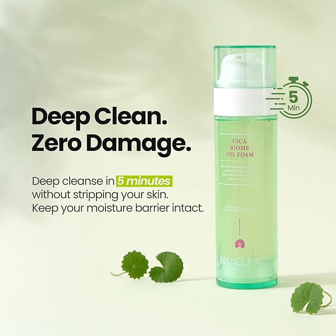 MAXCLINIC K Beauty Cica Biome Oil To Foam - Makeup Face Wash Cleanser