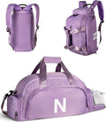 Vogewood Girl Gifts for 10-16, Initial Gym Bags with Shoe Compartment