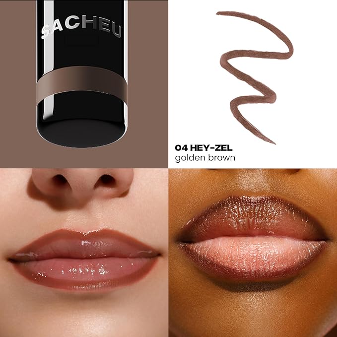 Sacheu Lip Liner STAY-N Peel Off Lip Stain Set, Deep Bundle, 3-Pack