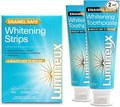 Lumineux Whitening Duo Set – Peroxide Free - Enamel Safe for Whiter Teeth – Includes 21 Whitening Treatments & 2 Pack Whitening Toothpaste Certified Non-Toxic, Fluoride Free & Dentist Formulated