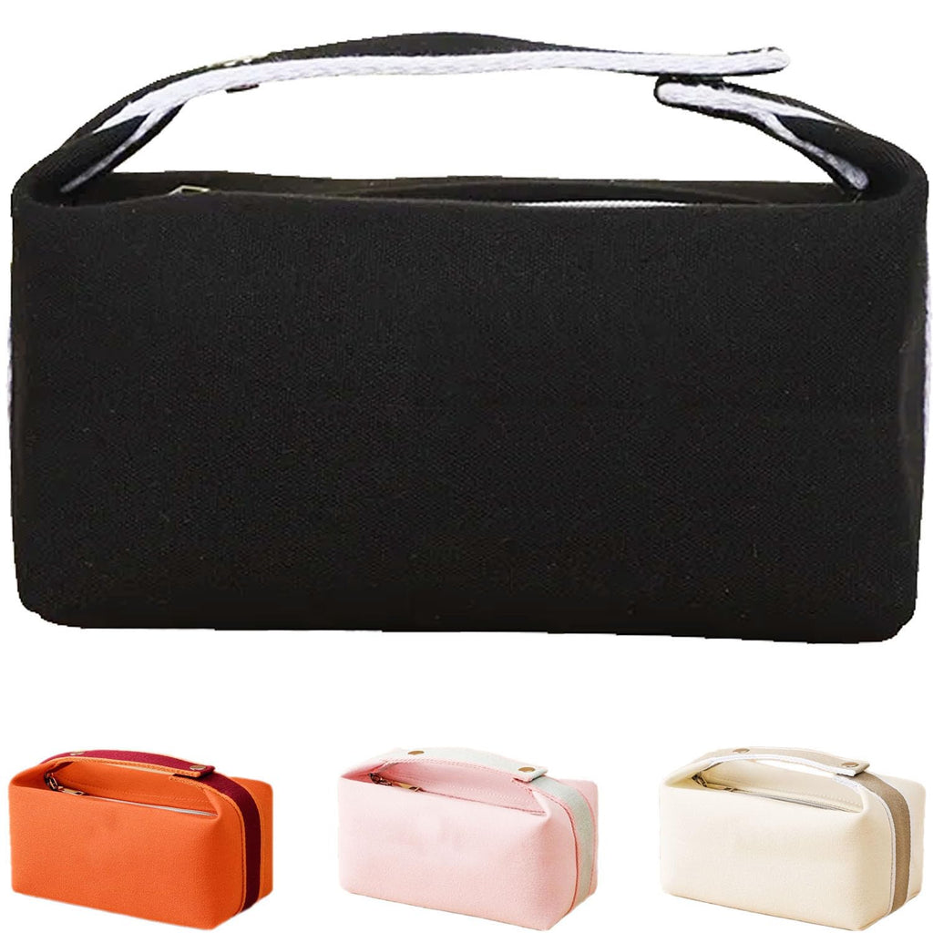 Fammart Travel Makeup Bag, Waterproof Canvas Cosmetic Bag Make Up Organizer Case for Women, Large Toiletry Bag Skincare Pouch for Toiletries Accessories Brushes