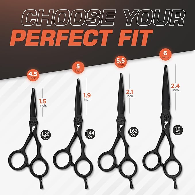 Fagaci Hair Scissors Professional 5” 440C Steel for Superior Precision, Extremely Sharp Blades Hair Cutting Scissors for Women & Men, Durable Sharpness Hair Shears for Hair Cutting, Barber Scissors