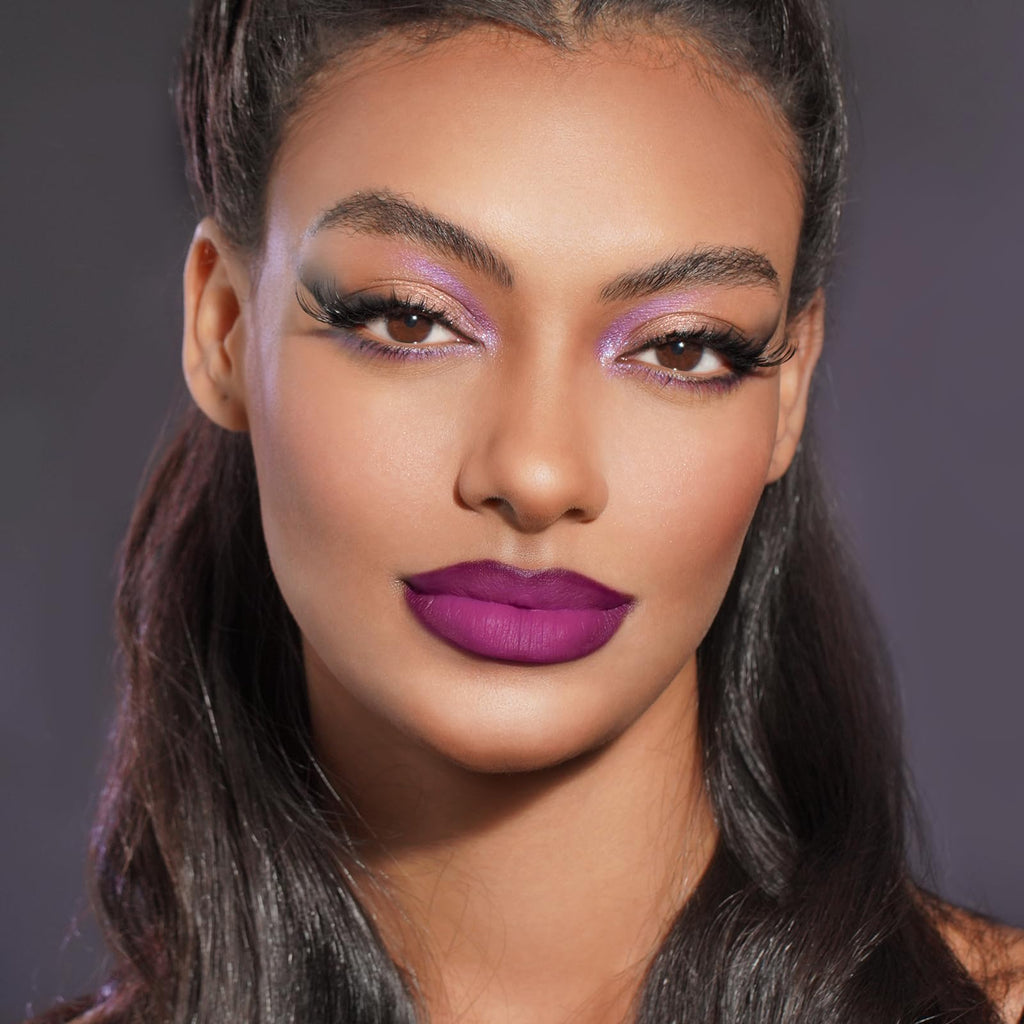 Oulac Matte Liquid Purple Lipstick for Women, Dark Violet Long Lasting Lipstick, Waterproof Lip Stain, No Transfer, Creamy High Pigmented Formula with Vitamin E, Vegan & Cruelty-Free M15