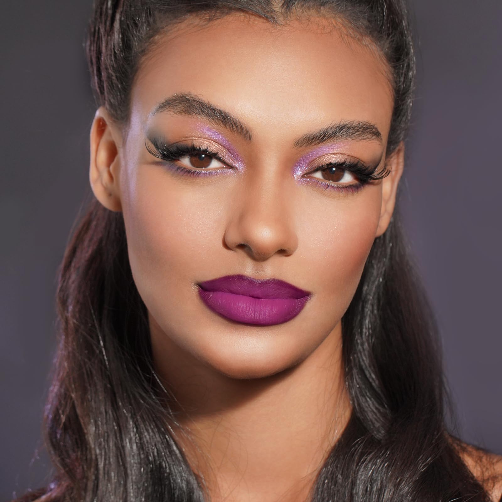 Oulac Matte Liquid Purple Lipstick for Women, Dark Violet Long Lasting Lipstick, Waterproof Lip Stain, No Transfer, Creamy High Pigmented Formula with Vitamin E, Vegan & Cruelty-Free M15