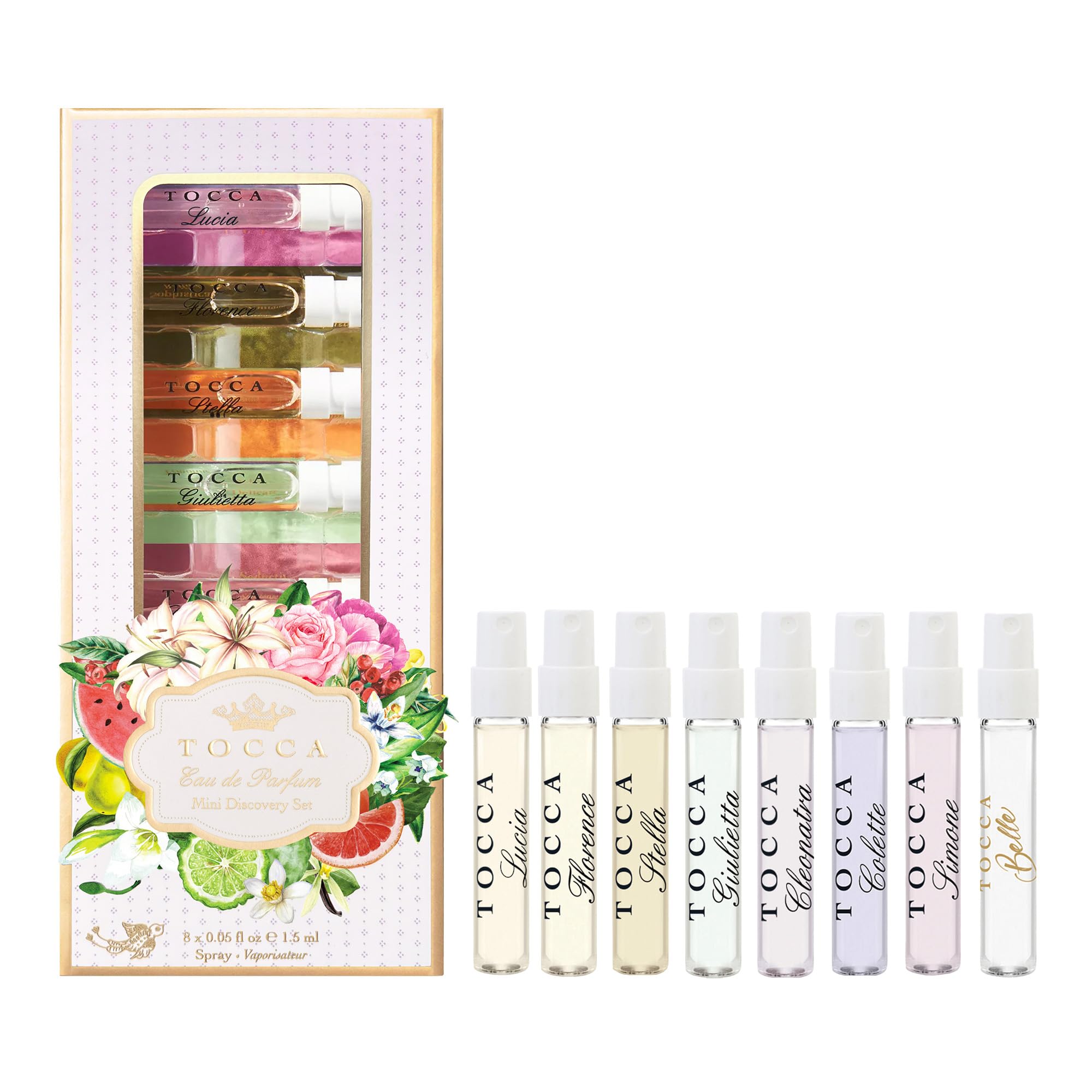 Tocca Women's Perfume Mini Discovery Sampler Set of 8, 1.5ml Each