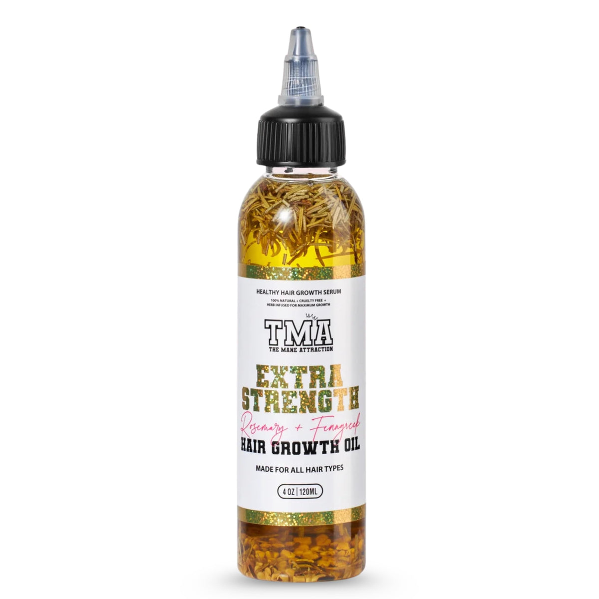 The Mane Attraction Extra-Strength Herbal Hair Growth Oil, 4 Fl Oz