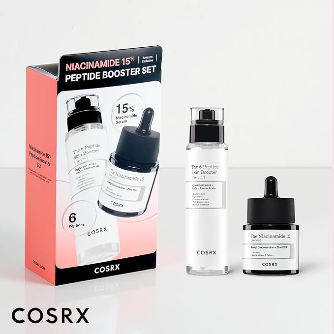 COSRX Niacinamide 15%, Peptide Booster Serum Set, Pore Care & Hydration