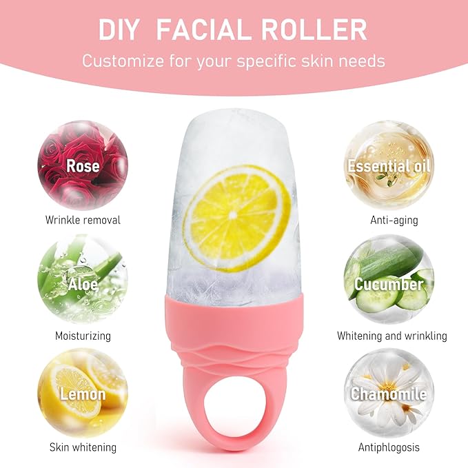 Mabnuby Ice Roller for Face and Eyes, Reusable Ice Cube Roller Tools