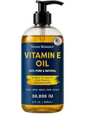 Pure Vitamin E Oil for Skin 30,000 IU, 8 fl oz - Cold-Pressed & Hexane Free
