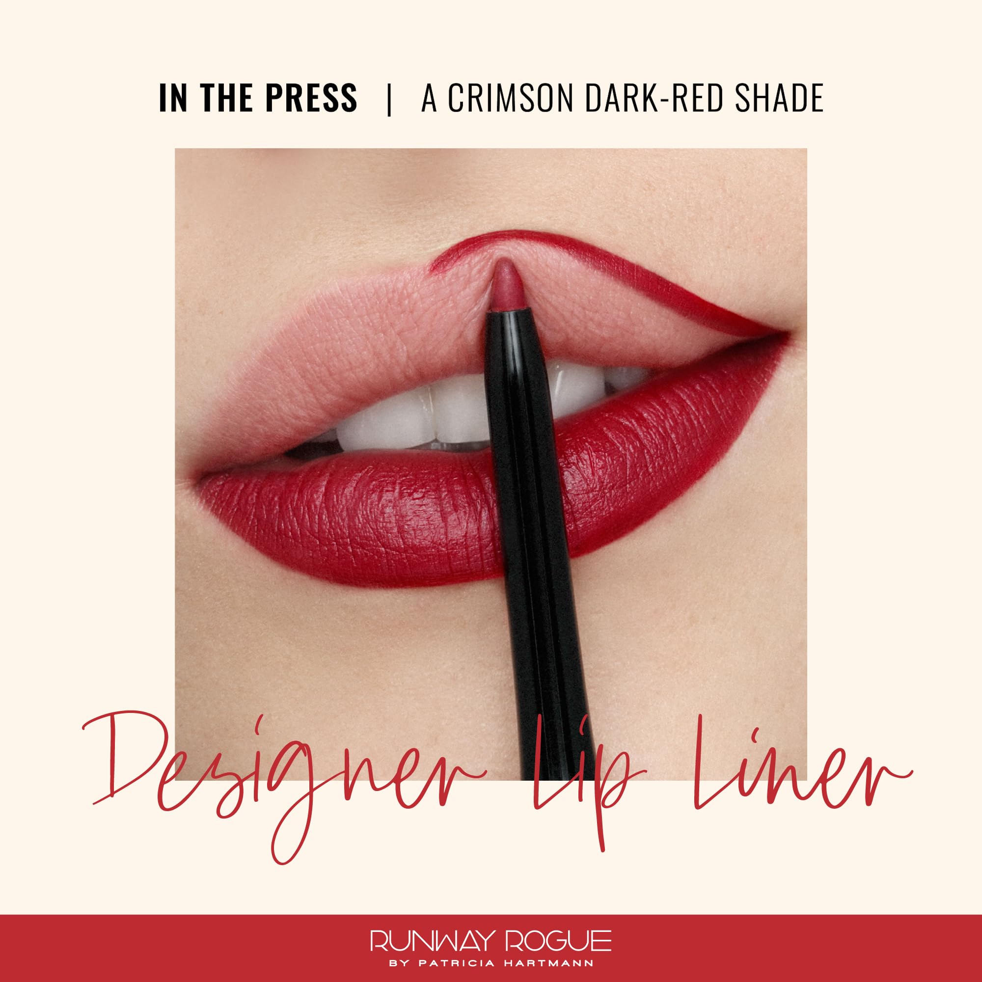 Runway Rogue Matte Lip Liner Pencil with Sharpener, ‘In the Press’