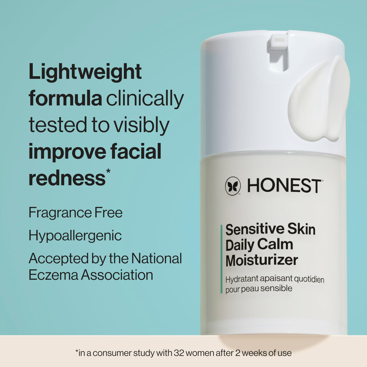 Honest Beauty Sensitive Skin Daily Calm Lightweight Moisturizer, 1.7 fl oz