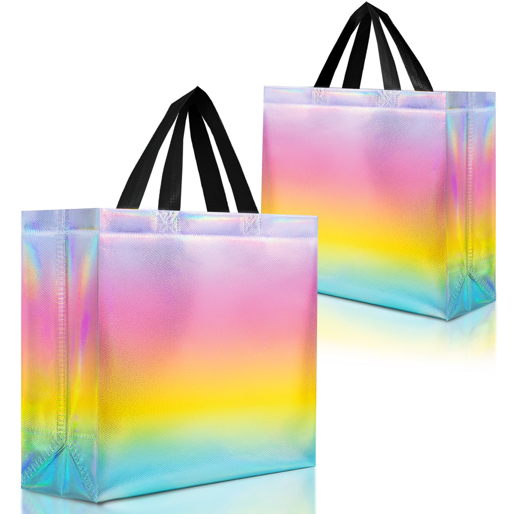 Nush Nush Large Fantasy Pastel Gift Bags with Handles, 13x5x11, Set of 12