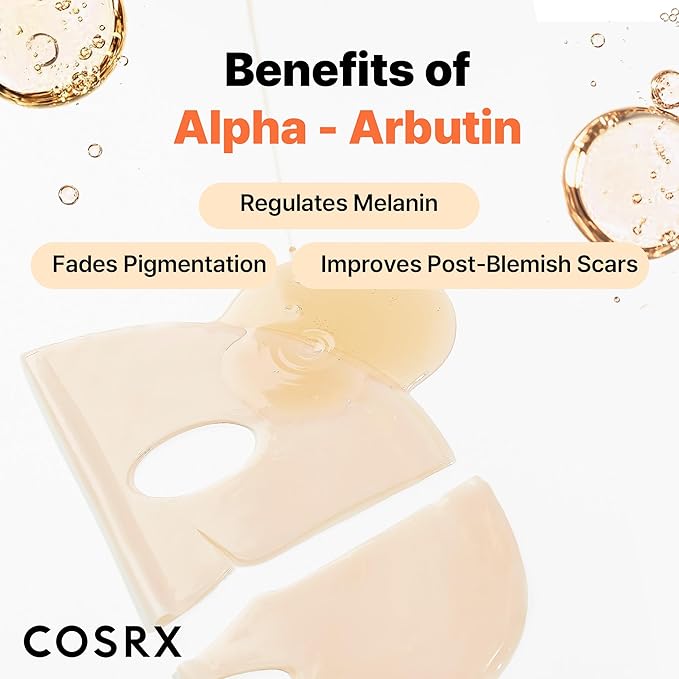 COSRX The Alpha-Arbutin Discoloration Care Hydrogel Face Masks (3EA)