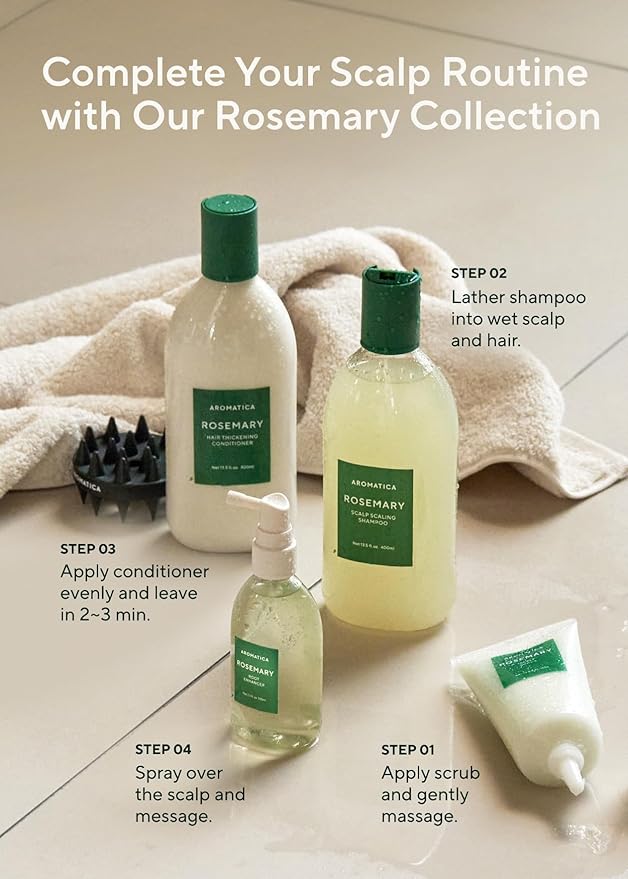 AROMATICA Root Enhancer (2 Packs) Rosemary Water Spray for Hair Growth