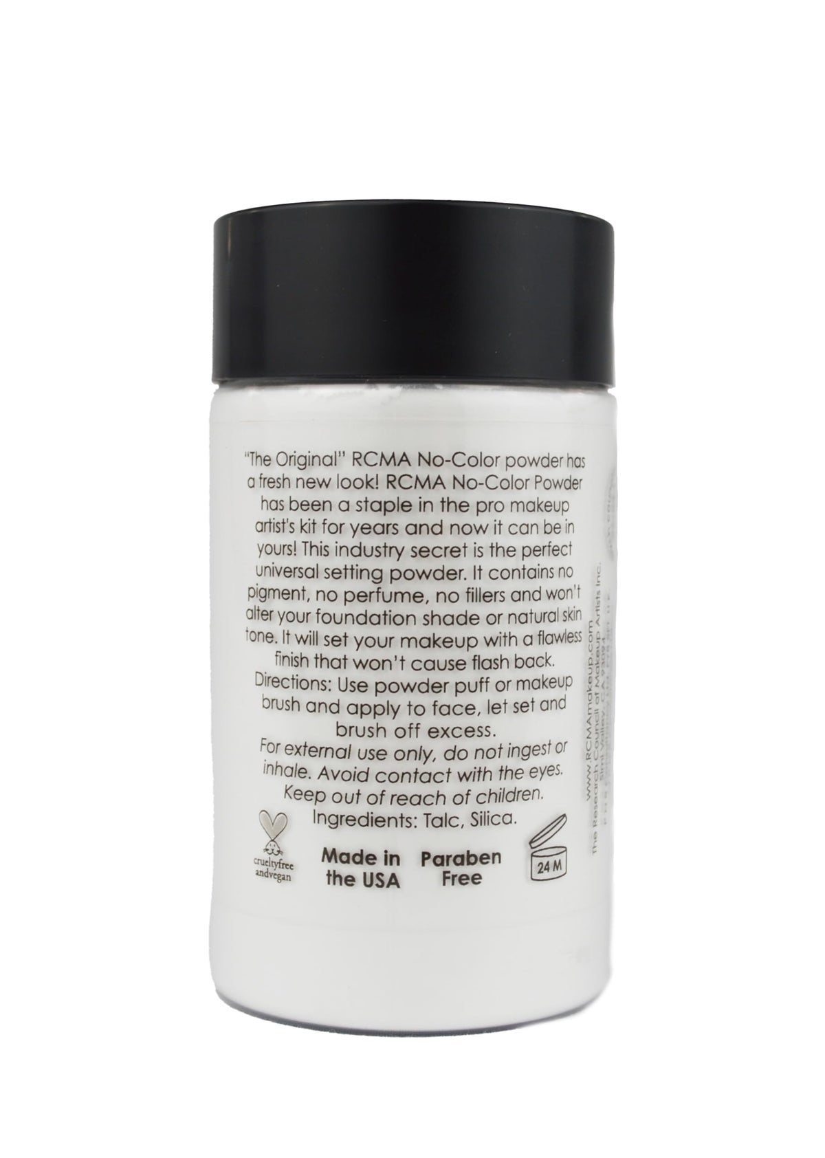 RCMA Makeup The Original No Color Powder, Loose Setting Powder, Professional Makeup, No Flash Back, Universal, All Skin Types, Flawless Finish, Reduces Shine, Vegan and Cruelty- Free, 3oz