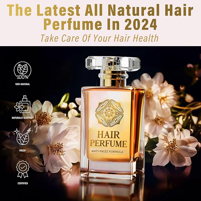 Crislan Hair Perfume, Pheromones Perfumes for Women, 50ml Natural Scented Hair Mist, Leave-In Conditioning Spray for Dry & Frizzy Hair, Long Lasting Fragrance