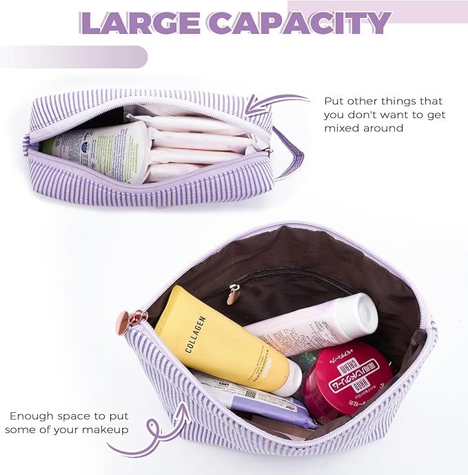 Mothers Day Gifts for Mom,Mum Gifts from Daughter,Birthday Gifts for Wife Sister Her,Mother in Law Gift,Mama Gifts Idea,Makeup Bag Set Cosmetic Bag - Lavender,M