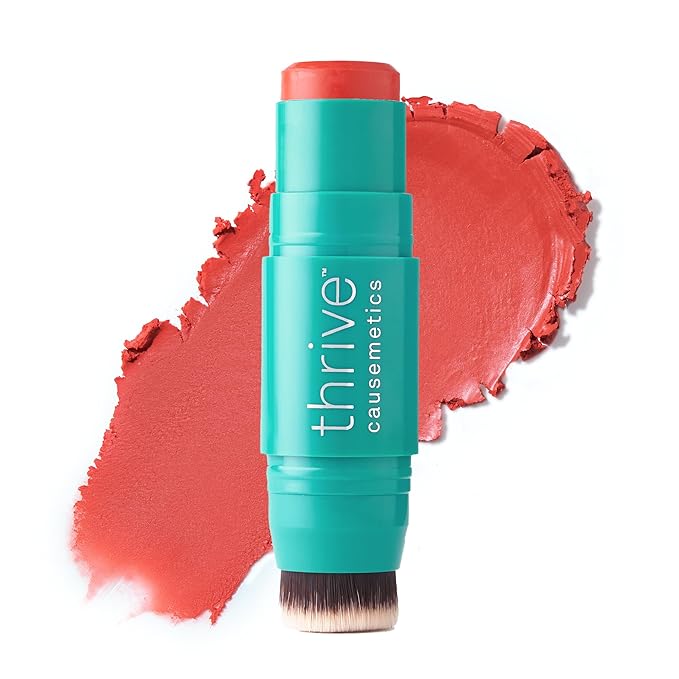 Thrive Causemetics Cream Blush Triple Threat Color Stick, True Red Matte