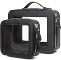 2 Pieces Clear Mahjong Bag, Travel Makeup Bag Large Cosmetic Bag with Zipper Small Clear Makeup Pouch for Purse Waterproof TSA Approved Toiletry Bag Case for Women Car Organizer Travel Essentials