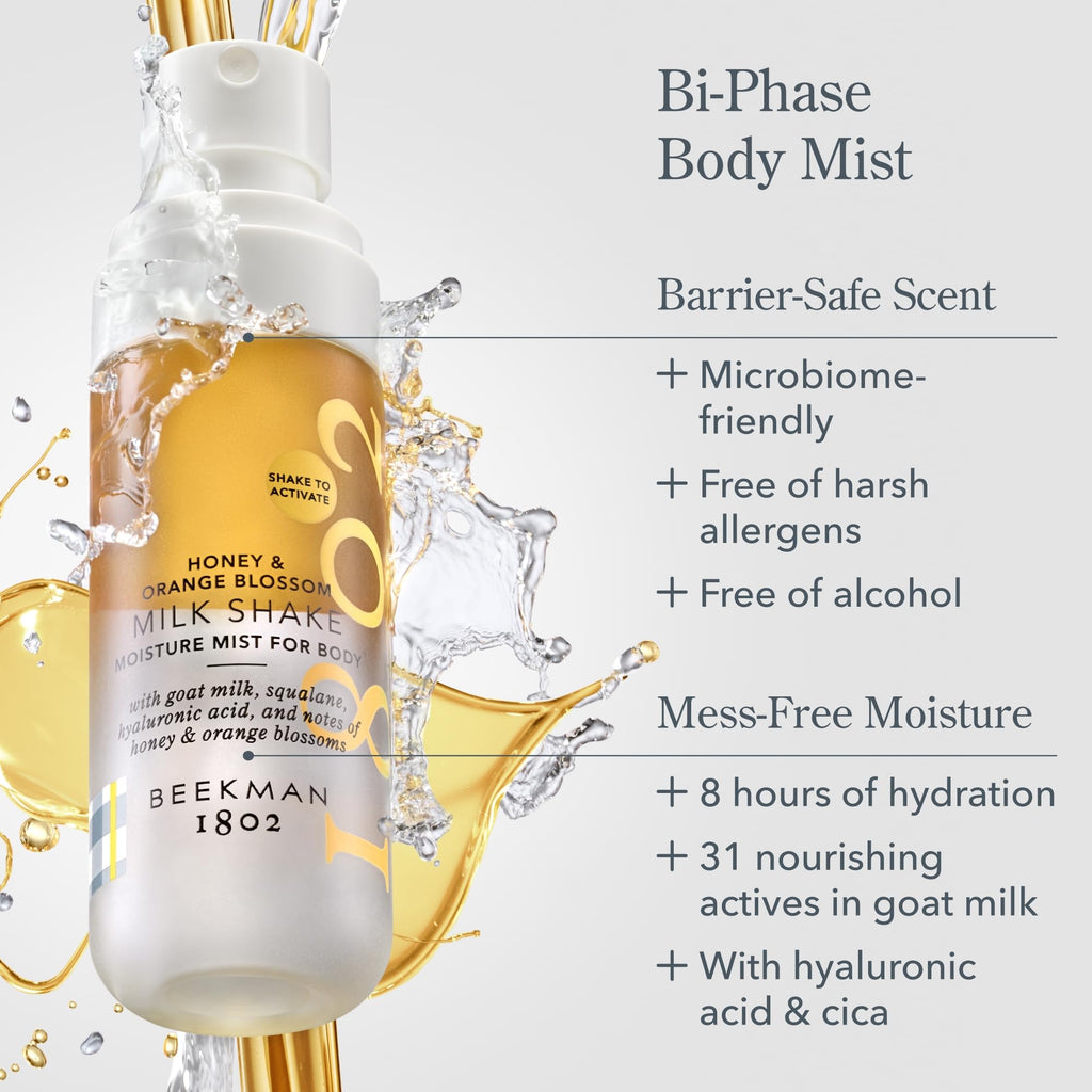Beekman 1802 Milk Shake Body Mist, Honey & Orange Blossom, 2 fl oz