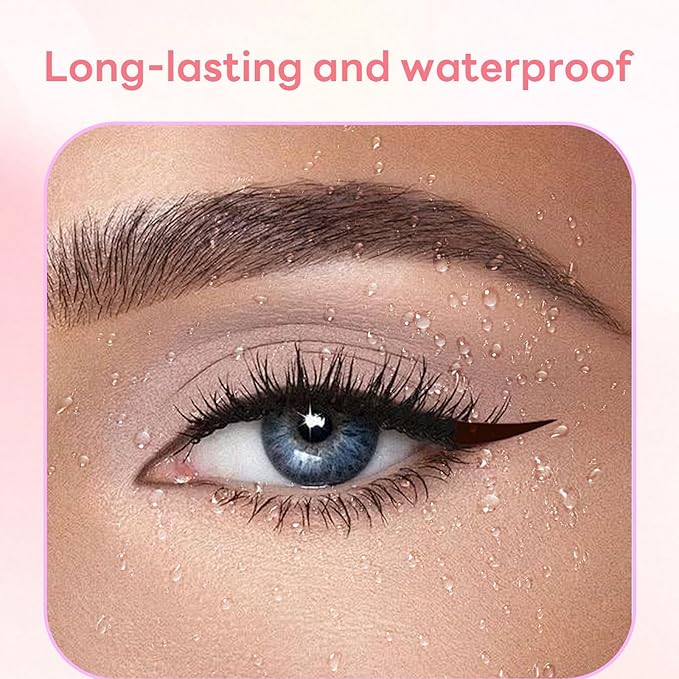 VerveFields，2pcs2026 New Foldable Eyeliner Stamp, Quick Drawing Tool, Marks Left and Right Eyes, Smudge-Proof and Waterproof Long-Lasting Eyeliner Pen, Suitable for Beginners