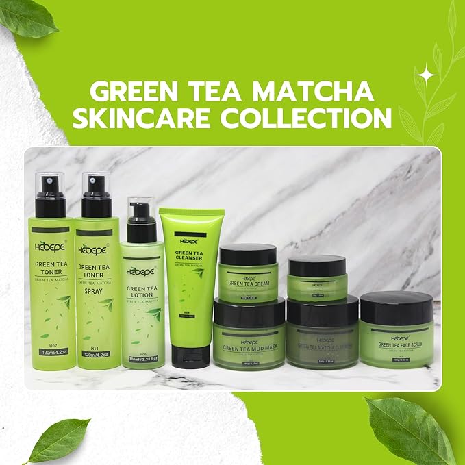 Hebepe Green Tea Matcha Facial Toner Mist, Lemon Soothing Care, 120ml