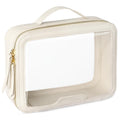 PACKISM Clear Makeup Bag - PU Leather Clear Travel Bags for Toiletries
