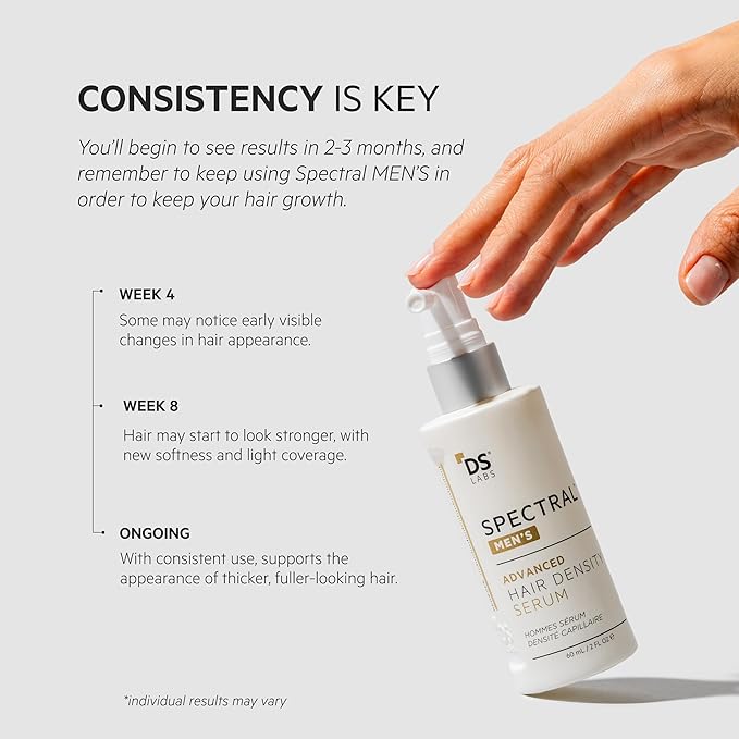 DS Labs Spectral Men's Hair Density Serum for Thinning Hair, 60 mL (3 Pack)