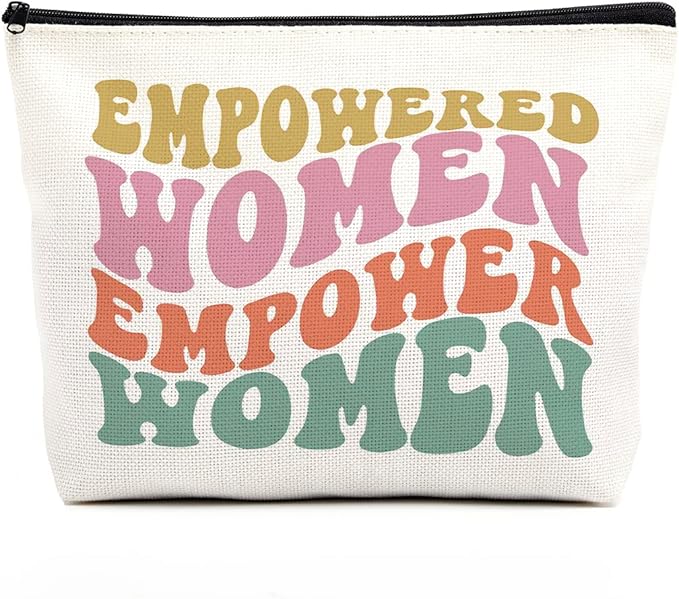 Feminist Decor Makeup Bag - Empowered Women's Gifts for Feminist Symbols & Protest Support