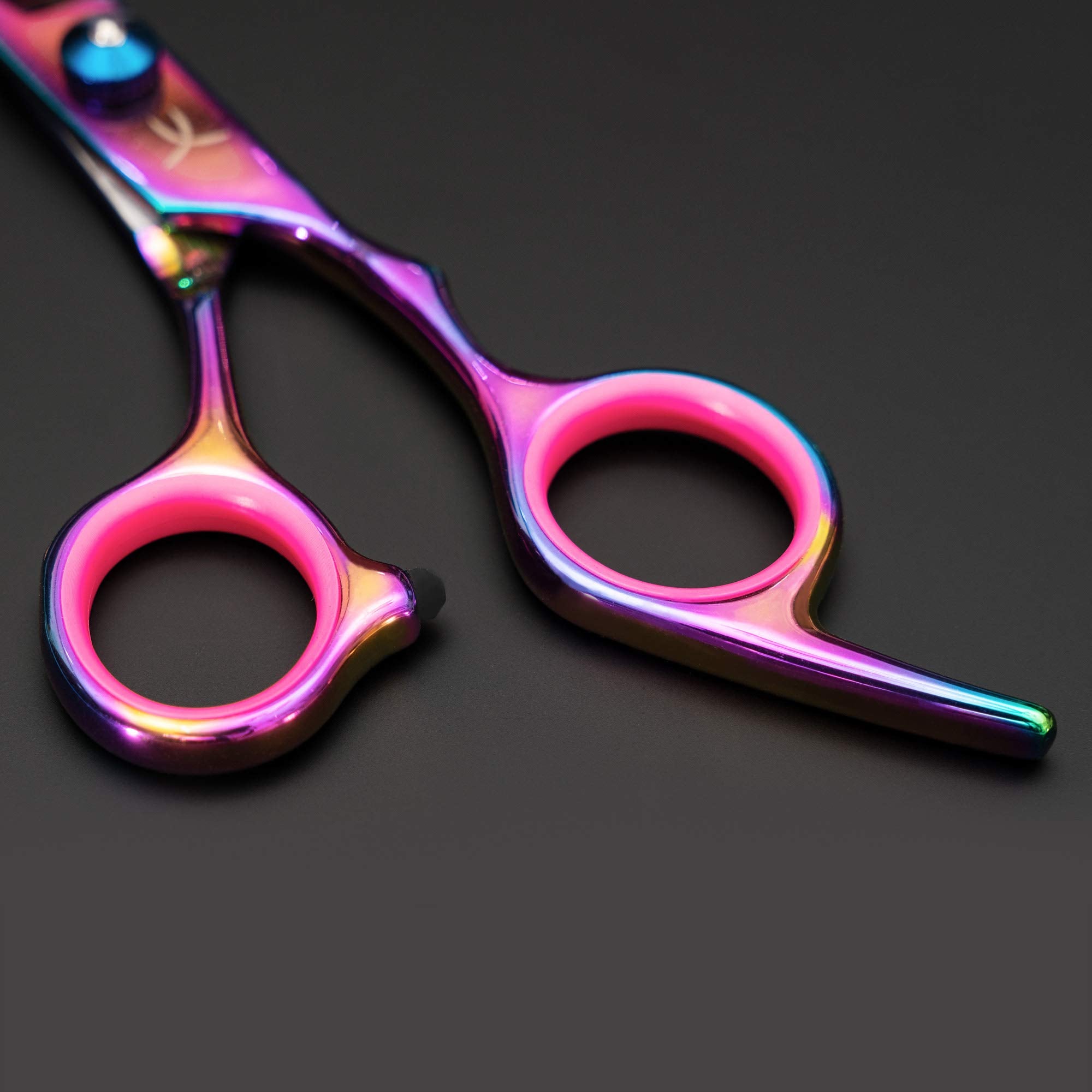 FARRAY Hair Cutting Scissors - Japanese Stainless Steel,Professional 6.5" Razor Edge Barber Shears for Men, Women & Kids Ergonomic design for Salon & Home(Aurora color)