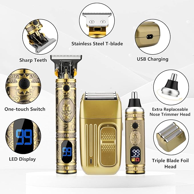 Saoilli Hair Clippers Set, Beard Trimmer Kit,Multi-Function Personal Care