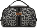 Montana West Wrangler Makeup Bag Western Travel Toiletry Bag for Women Small Cosmetic Bag Make Up Pouch Portable Organizer for Toiletries Accessories, Travel Essentials,Leopard,WG-MB-2211-1901-LP-BK