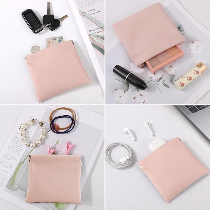 BUSOHA 3 Pack Small Makeup Bags for Purse - Coin Purse for Women