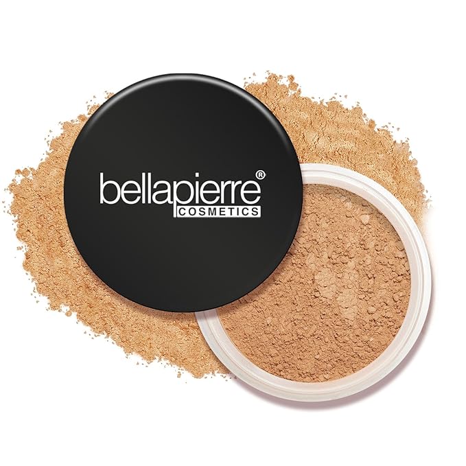 bellapierre Mineral Foundation SPF 15 - Loose Powder Foundation, Full Coverage Mineral Makeup with Matte Finish, Vegan, Cruelty Free, Hypoallergenic, Oil Free, Talc Free, 0.32 oz - Maple