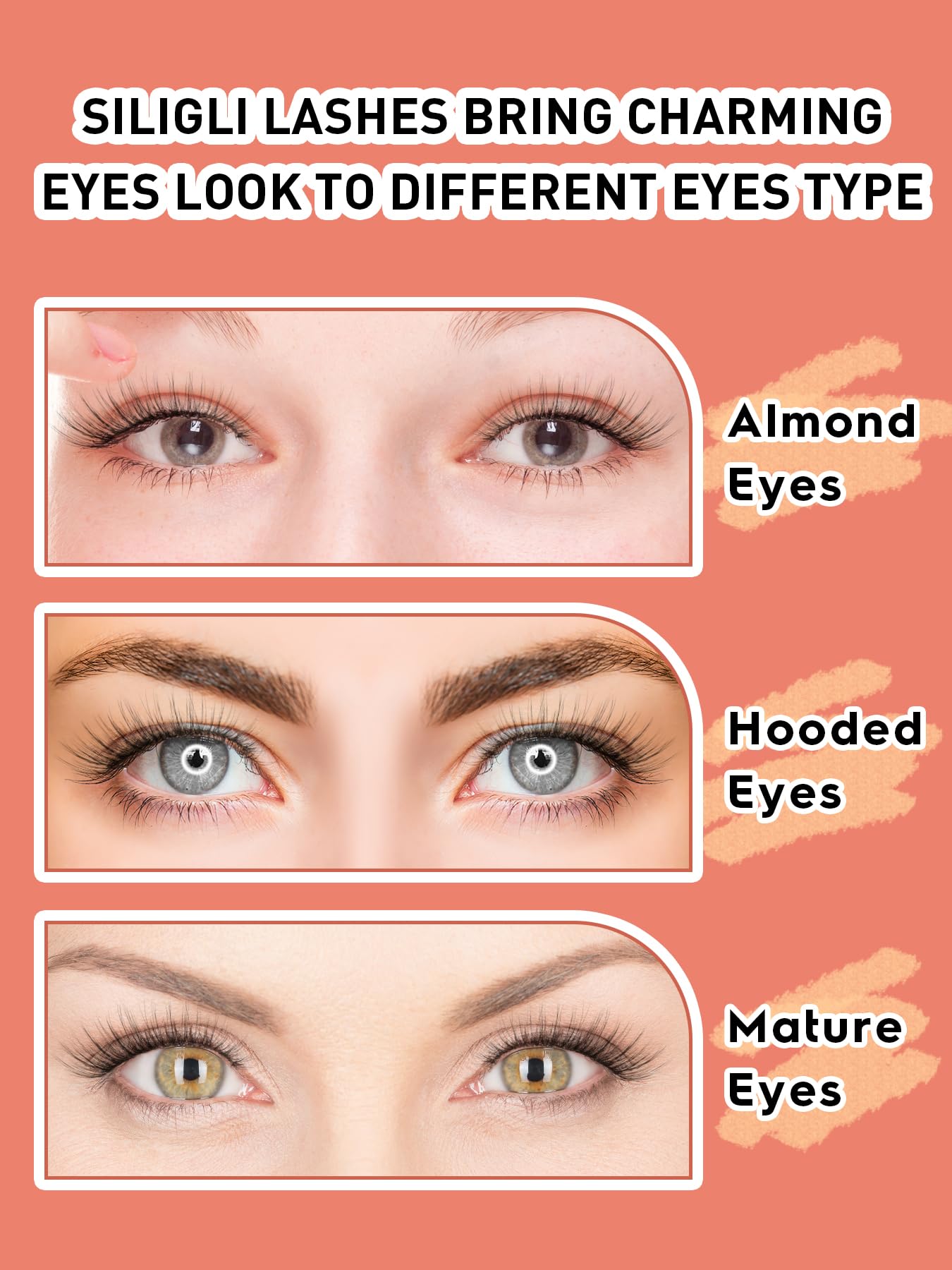 False Eyelashes Cat Eye Lashes Wispy 15mm Strip Eyelashes Thin Band Natural Lashes Fluffy Eyelashes Siligli Lashes Pack Fake Lashes 3D Volume Curly Eyelash 10 Pair
