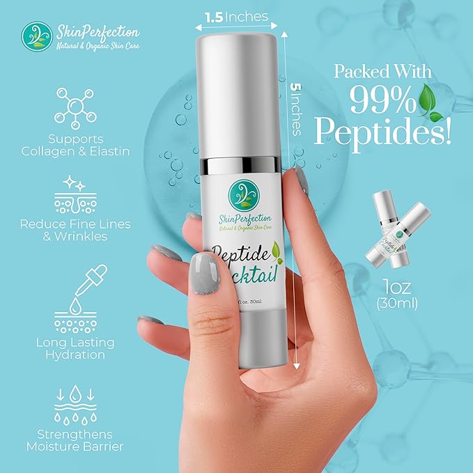 Skin Perfection 99% Peptide Serum for Face 8x Matrixyl 3000 Firming 1 oz