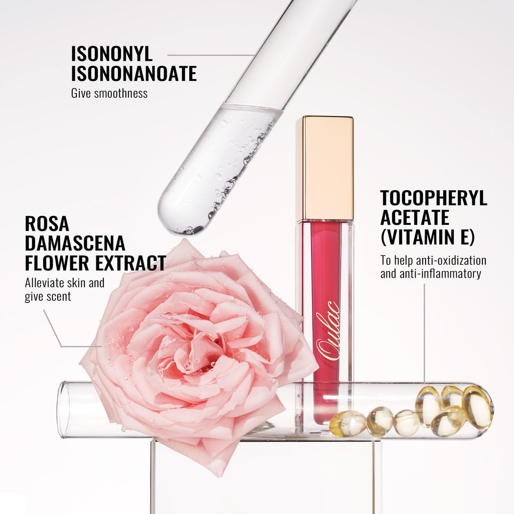 Oulac Matte Pink Lipstick for Women, Long Lasting Liquid Lip Stick High Impact Lip Gloss Full Coverage Lip Makeup with Vitamin E Waterproof Formula,Vegan M32