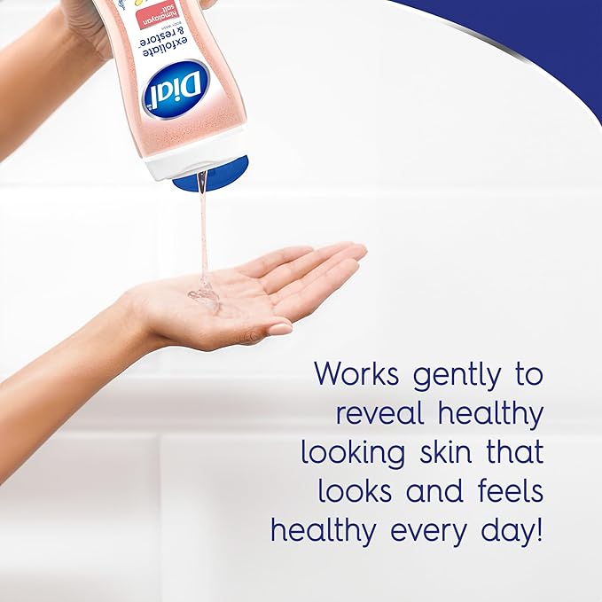 Dial Body Wash, Exfoliate & Restore Himalayan Salt, 16 Fl Oz, 4-Pack