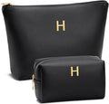 CLOUDWINGS Gifts for Women Girls Personalized Initial Travel Makeup Bag