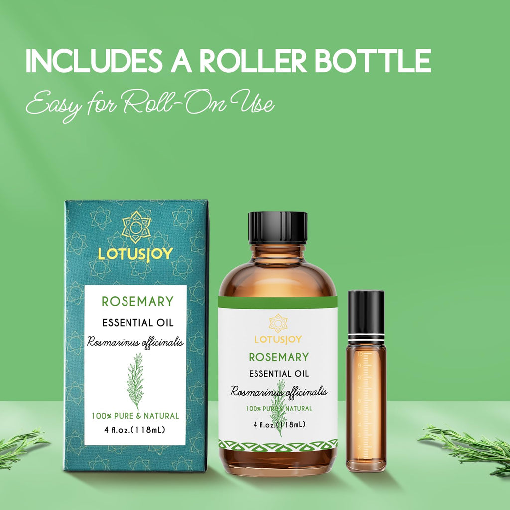 LOTUSJOY Rosemary Oil for Hair Growth, 100% Pure, 4 Oz