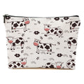 DHKG Cow Gifts Makeup Bag Cow Print Stuff Cosmetic Bag Cow Themed Gifts for Women Girls Friend Daughter Cow Stuff Cow Lover Gifts Travel Organizer Zipper Pouch Graduation Birthday Friendship Gifts