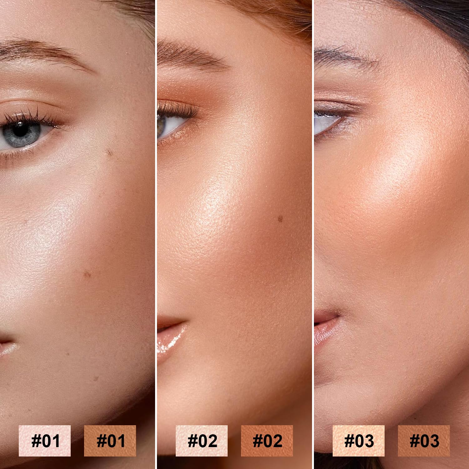 6 Colors Cream Contour Stick Makeup Contour Kit,Double-ended Cream Bronzer for Sculpt, Highlighter and Blush Stick Makeup Kit, Matte & Dewy Finish (SET C)