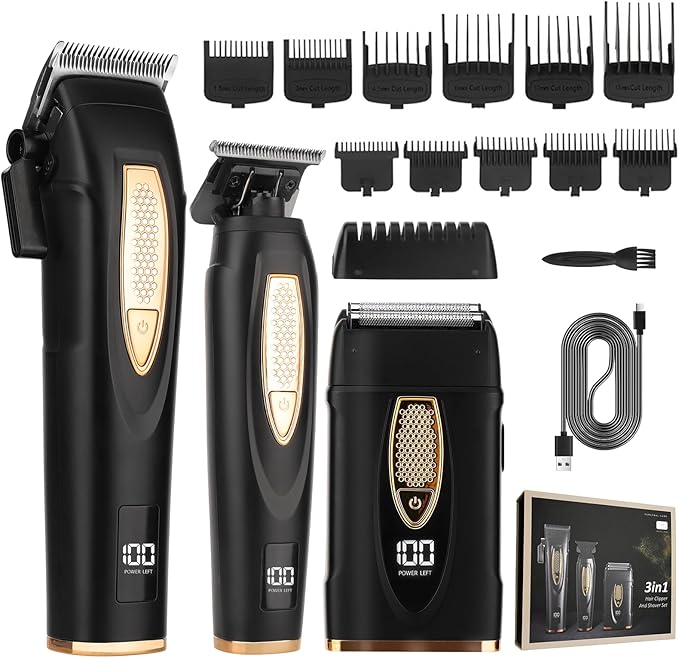 GSKY Mens Hair Clipper, Hair Cutting Kit, Beard Trimmer for Men