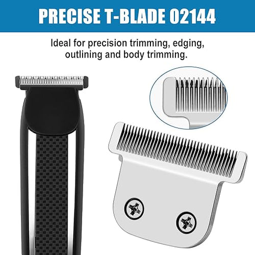 2 Pack 02144 Replacement Detachable T Blade Compatible with Wahl Trimmers 9864/9864SS/9686/9818A/9854L/9876L/9854 /WSS3L/SS2L etc - Japanese Stainless Steel 40mm Replacement Trimmer Blade #02144