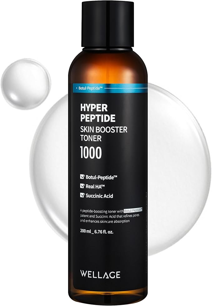 WELLAGE Hyper Peptide Skin Booster Face Toner 6.76 fl.oz., Reduces Wrinkles